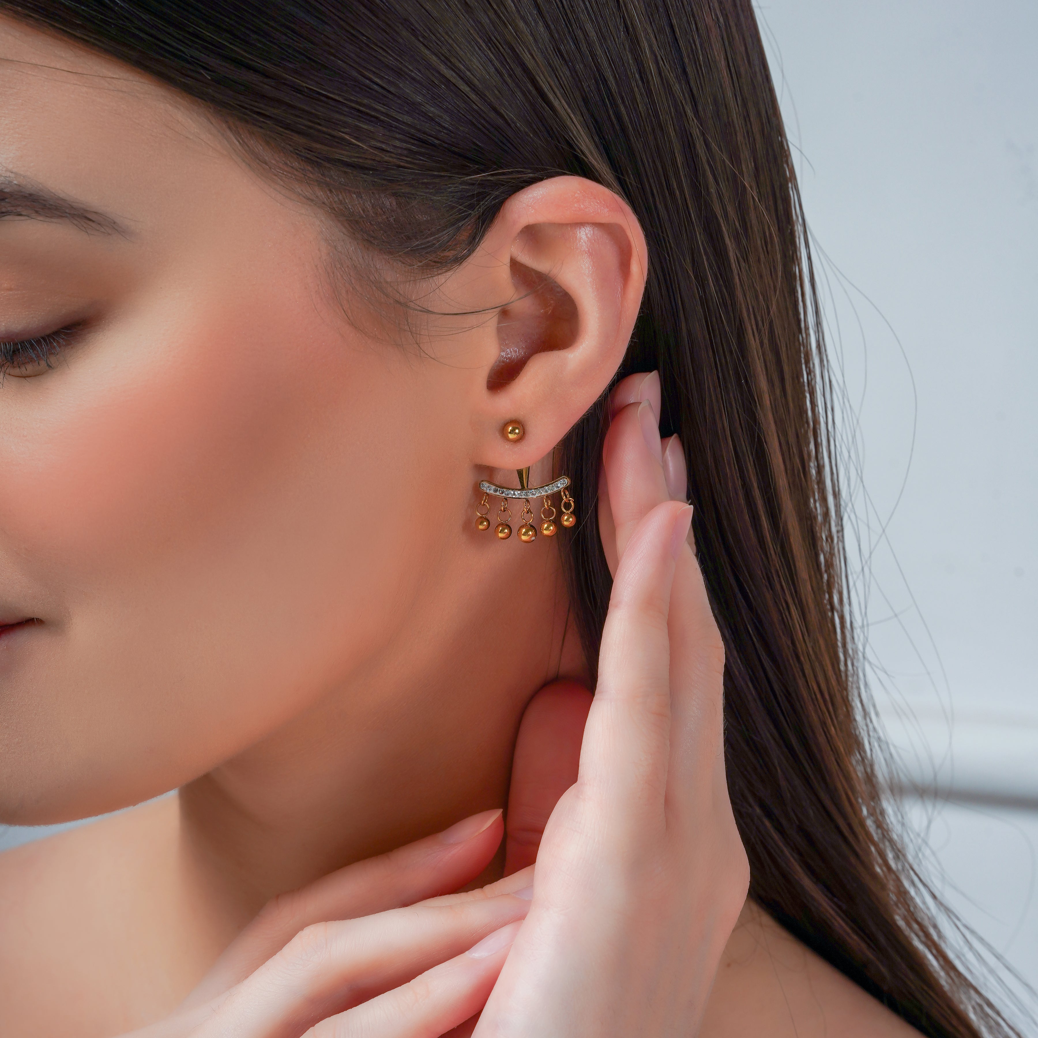 Golden Jhalar Luxe Chandelier Earrings