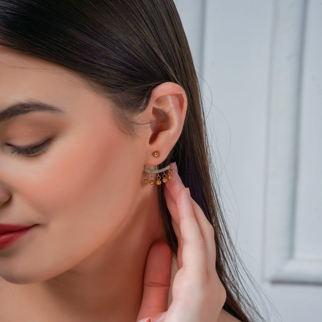 Golden Jhalar Luxe Chandelier Earrings