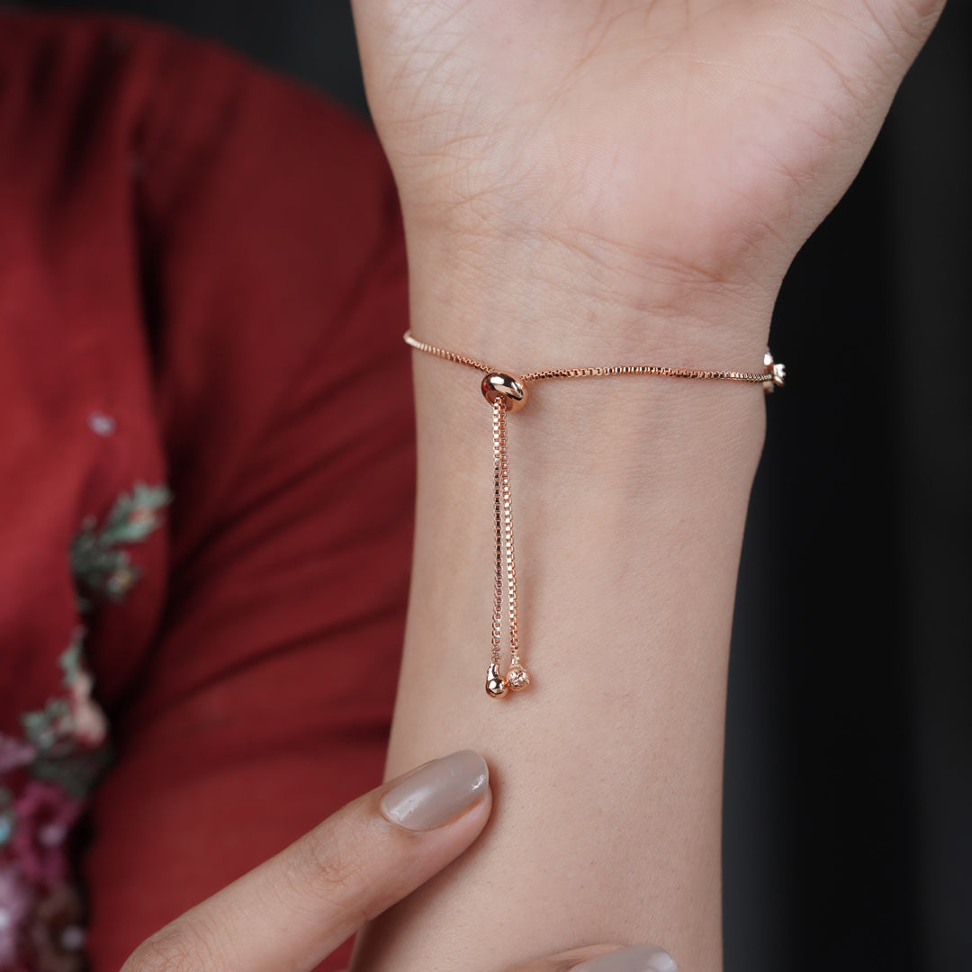 Cubic Zirconia Adjustable Slider Bracelet