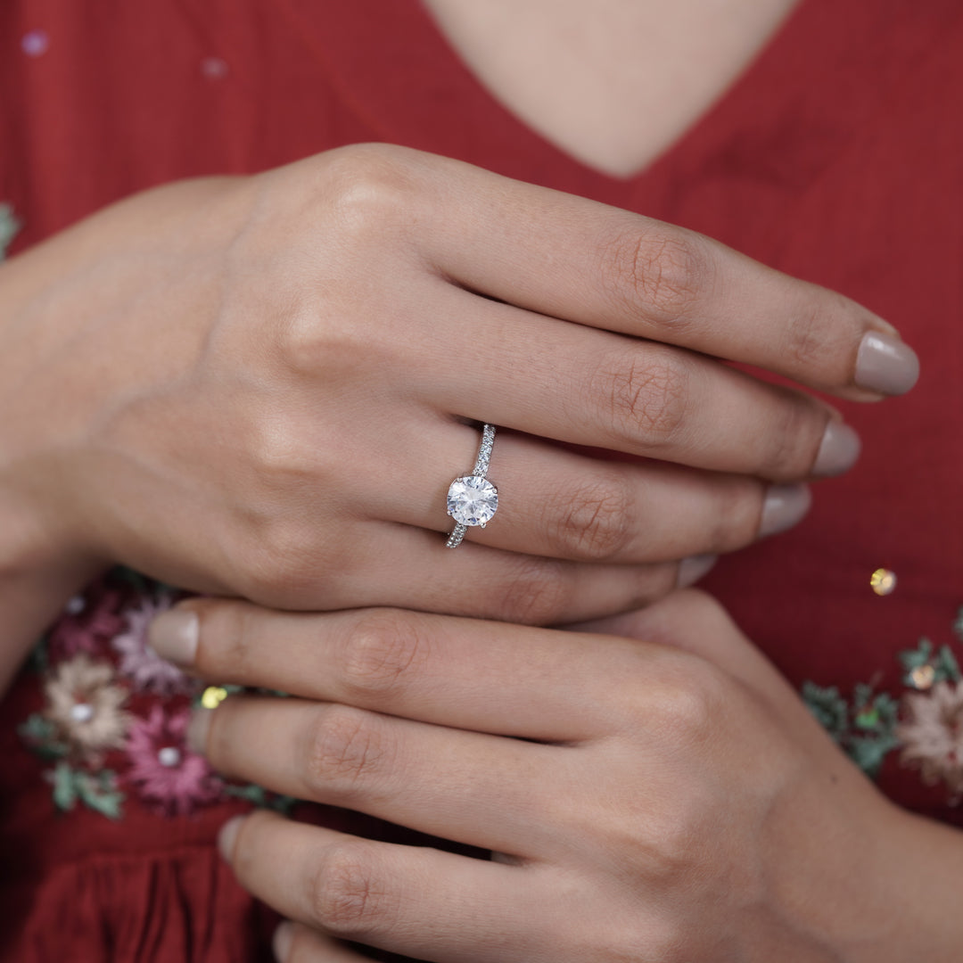 Classic Round Solitaire Diamond Ring