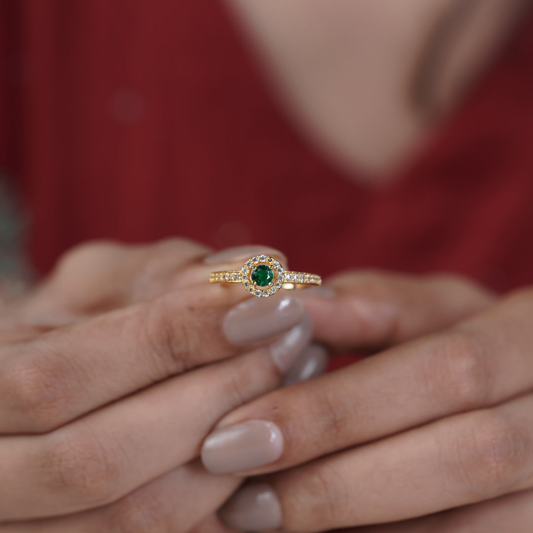 Crown Halo Diamond Ring