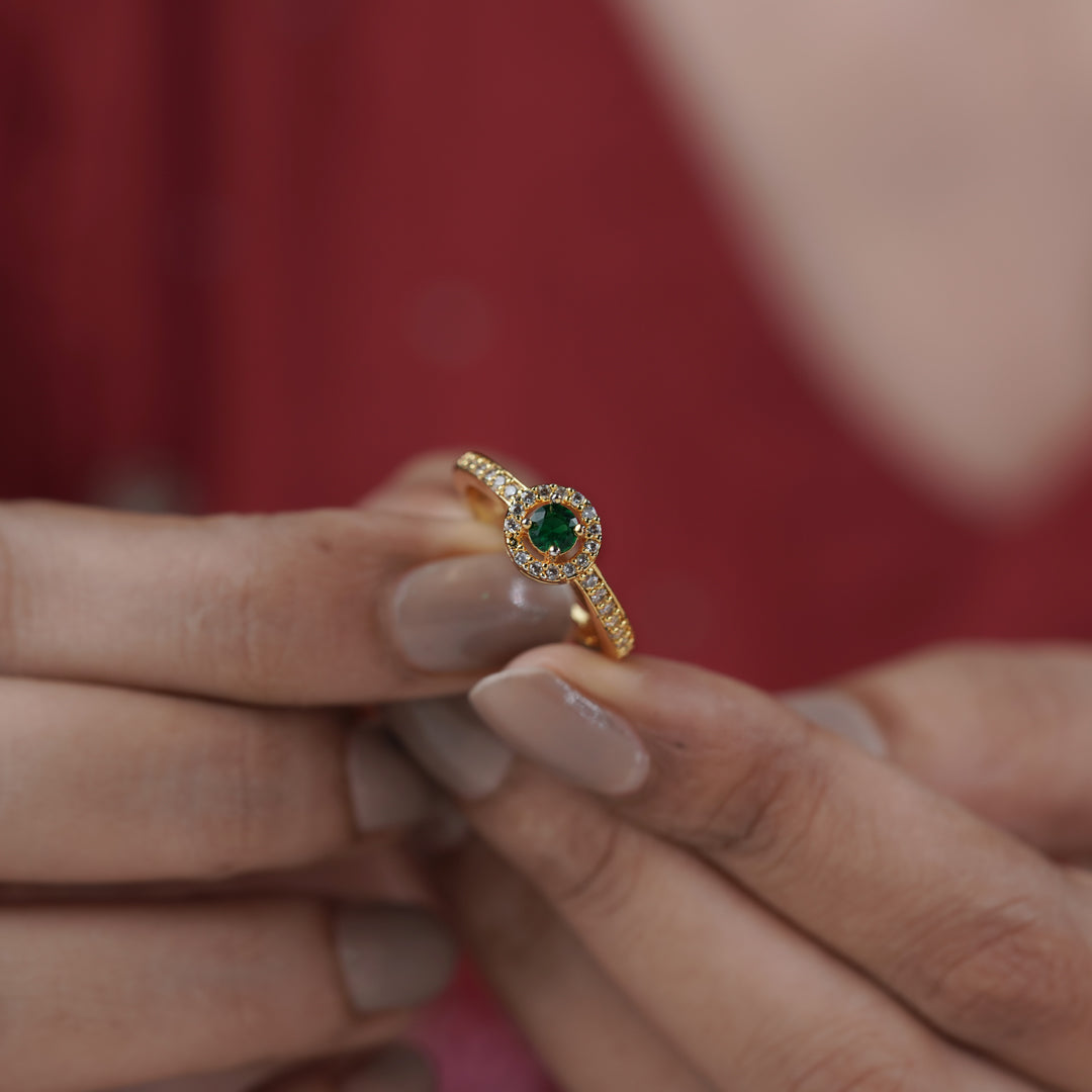 Crown Halo Diamond Ring