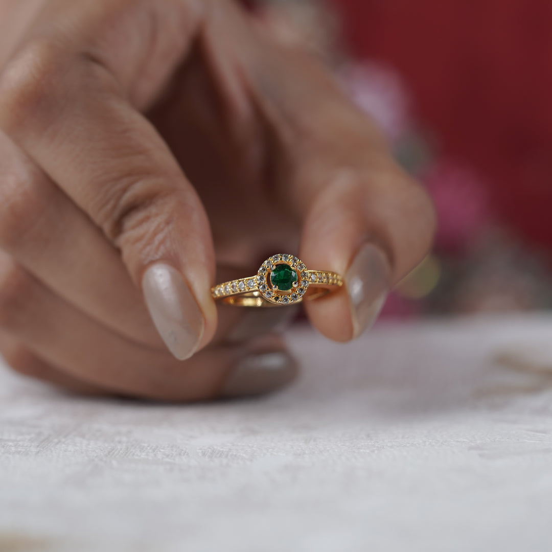 Crown Halo Diamond Ring