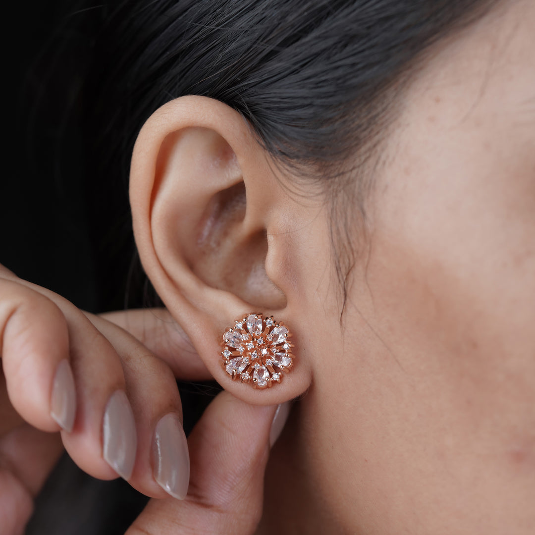 Aurora Sunburst Crystal Stud Earrings