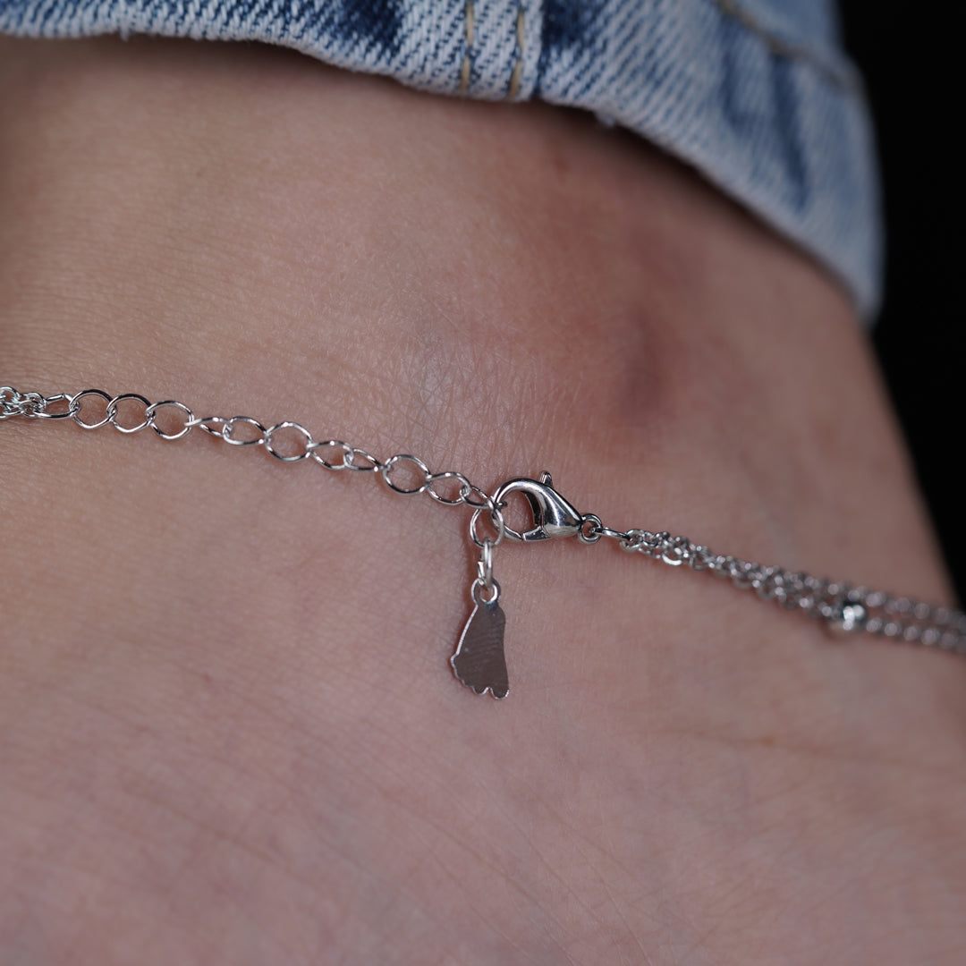 Celestial Knot Silver Anklet
