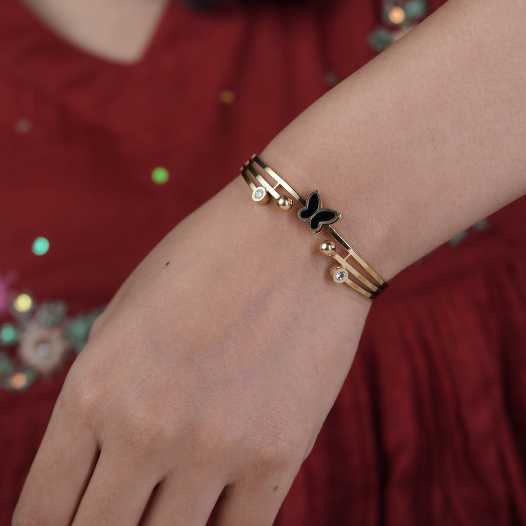 Elegant Butterfly Crystal Kada