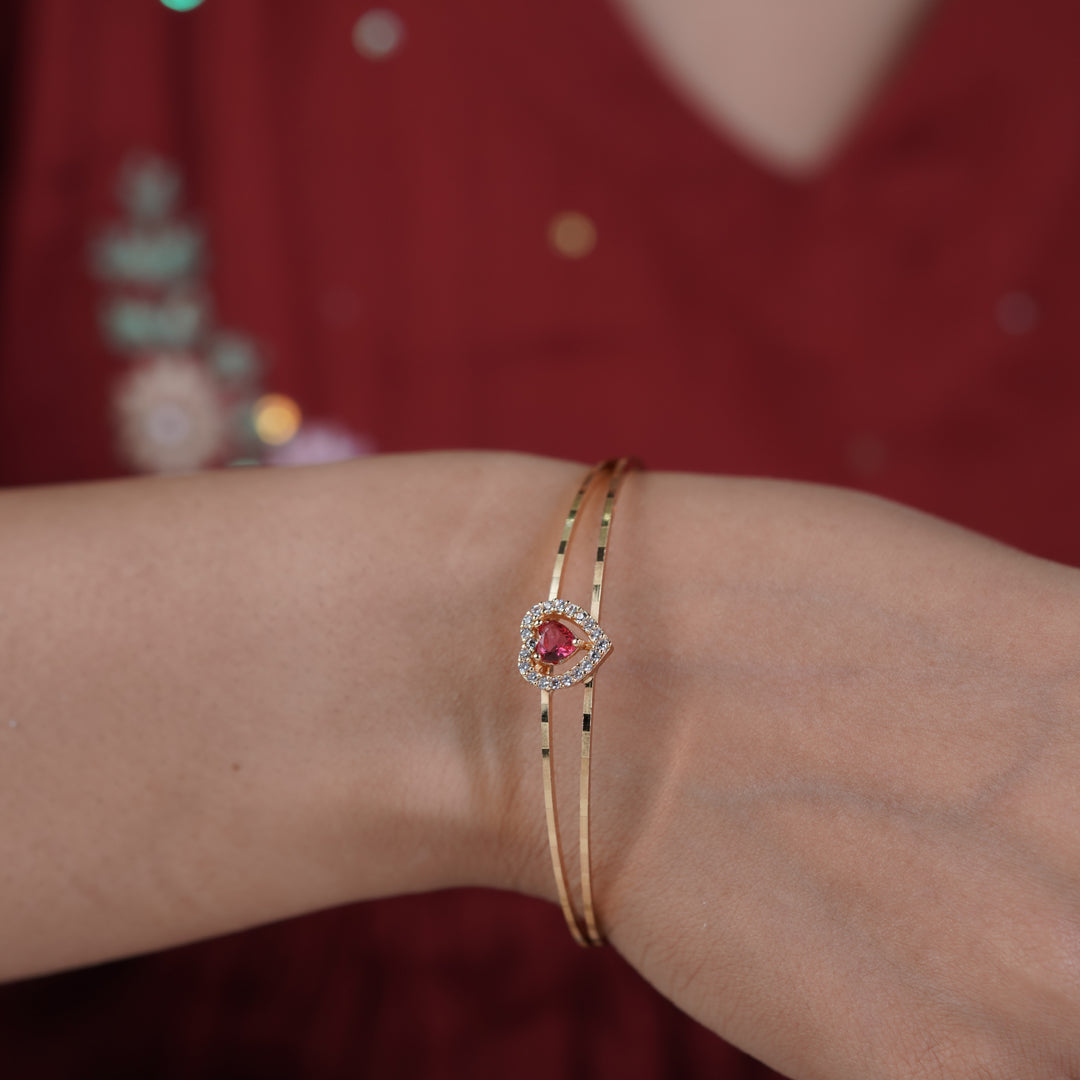 Rati Free Size Heart Bangles