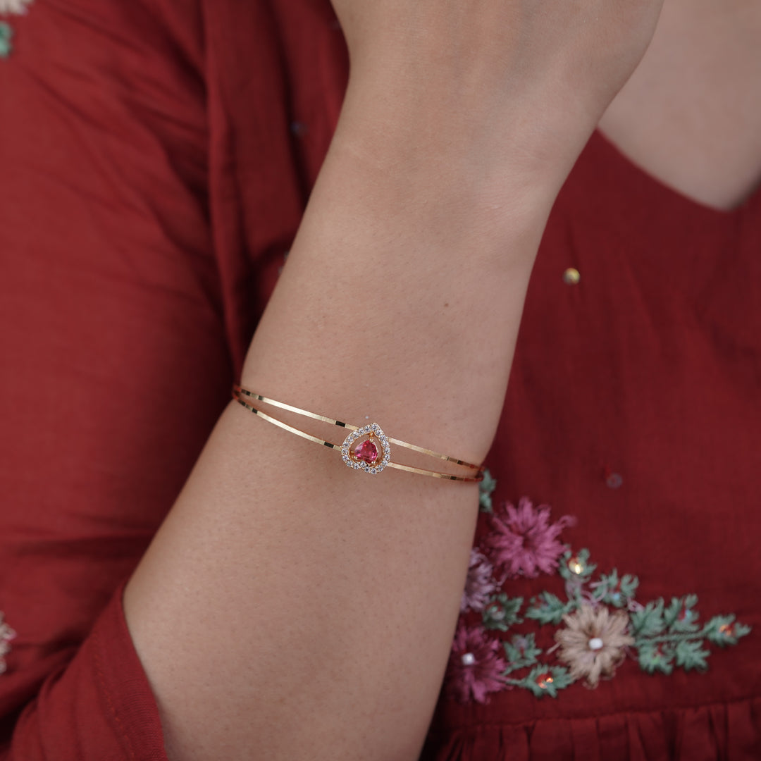 Rati Free Size Heart Bangles