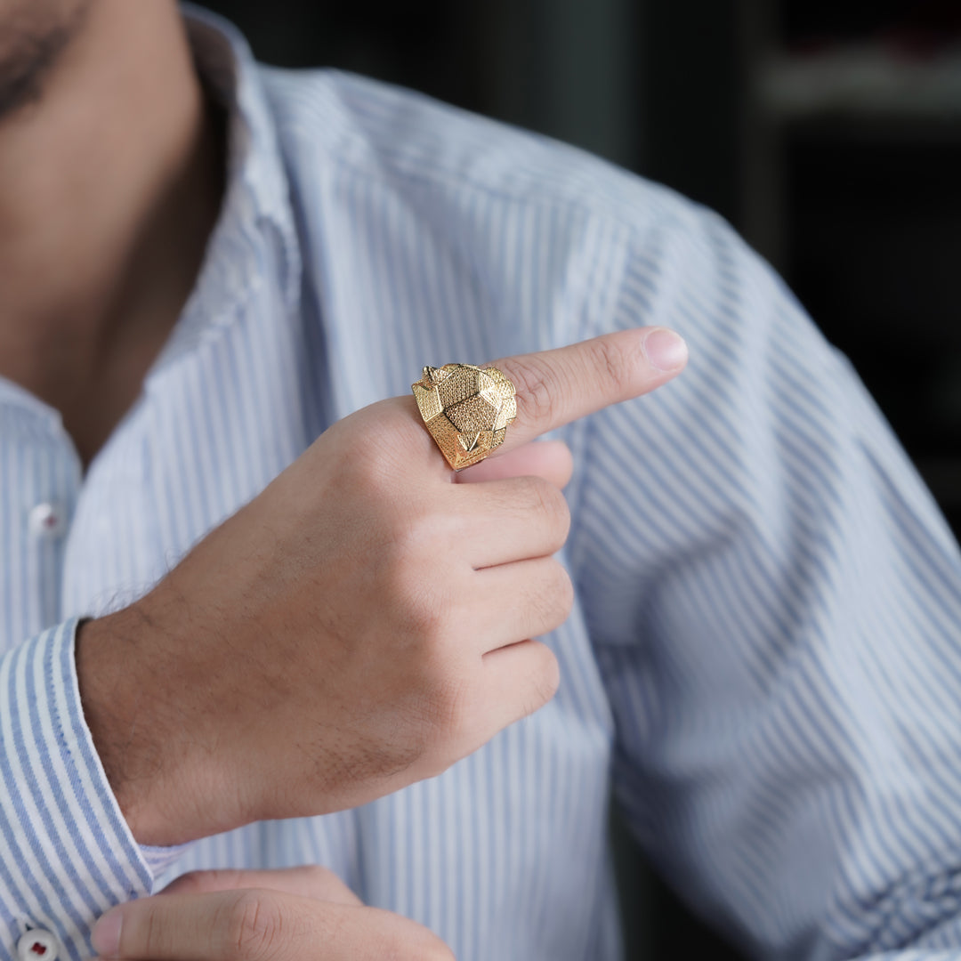 Gold Panther Stealth Band Ring