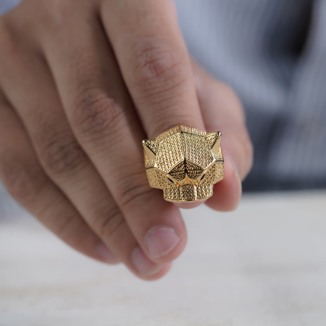 Gold Panther Stealth Band Ring