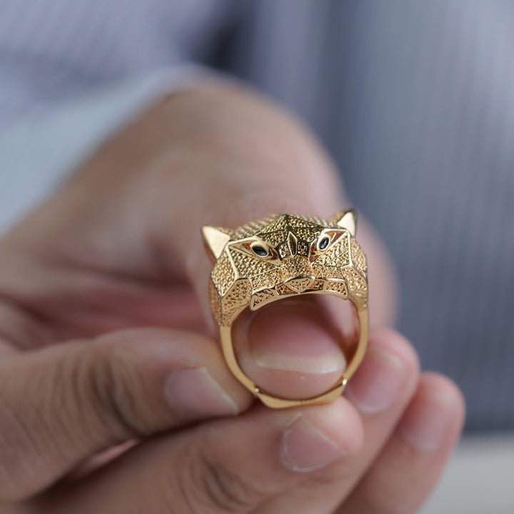 Gold Panther Stealth Band Ring