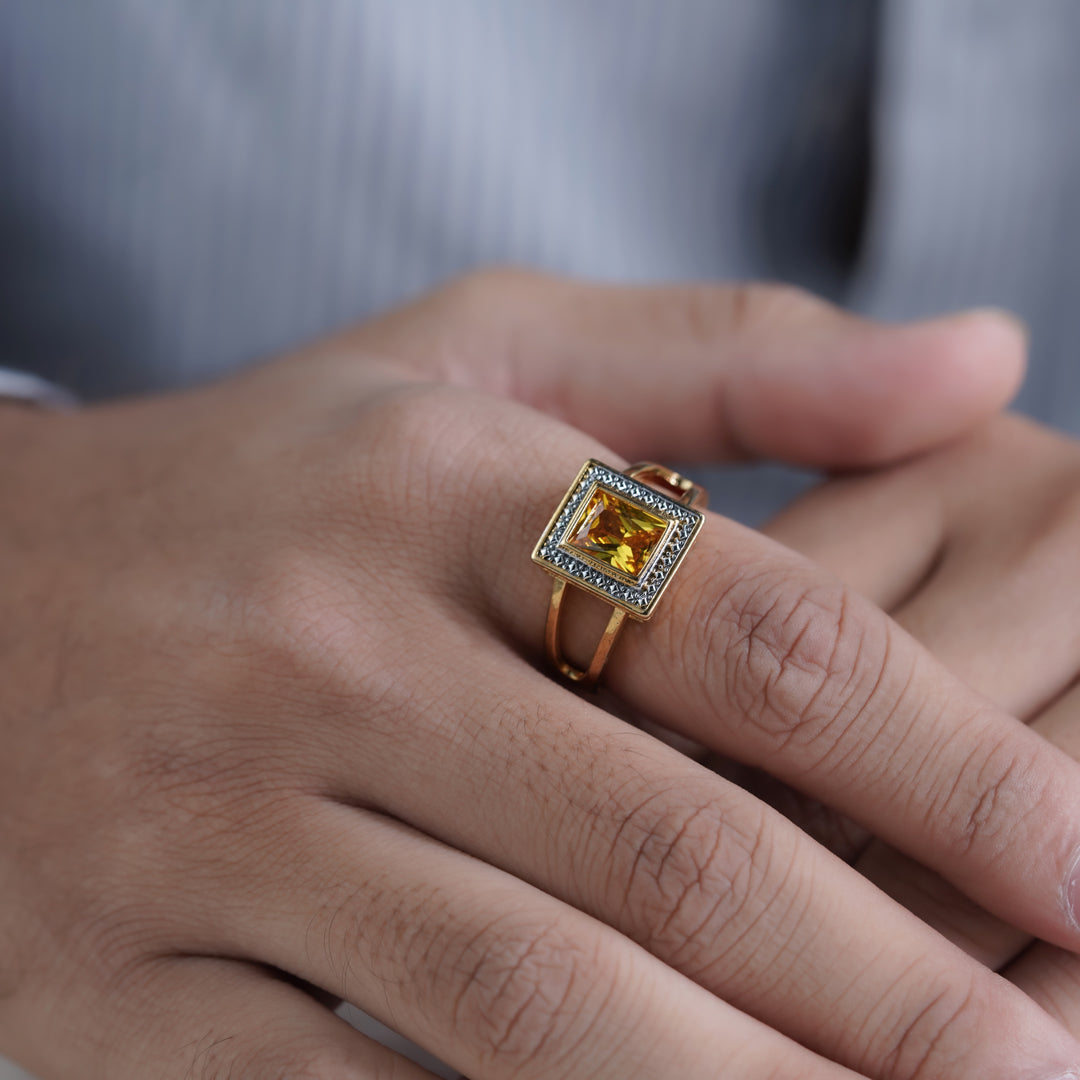 Elite Square Stone Ring