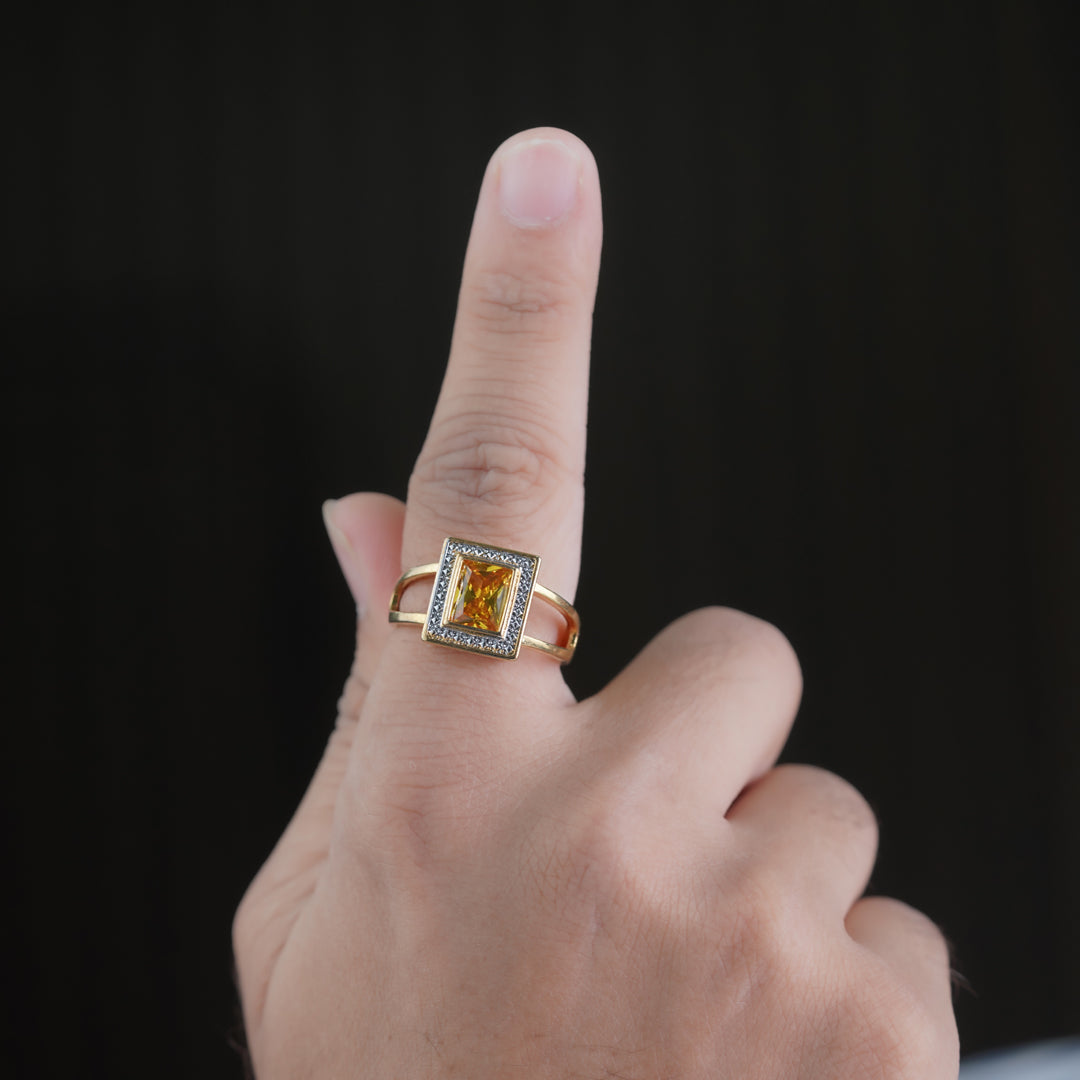 Elite Square Stone Ring