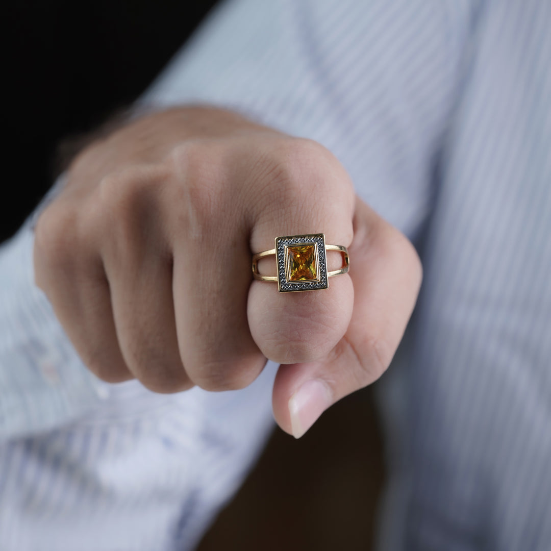 Elite Square Stone Ring