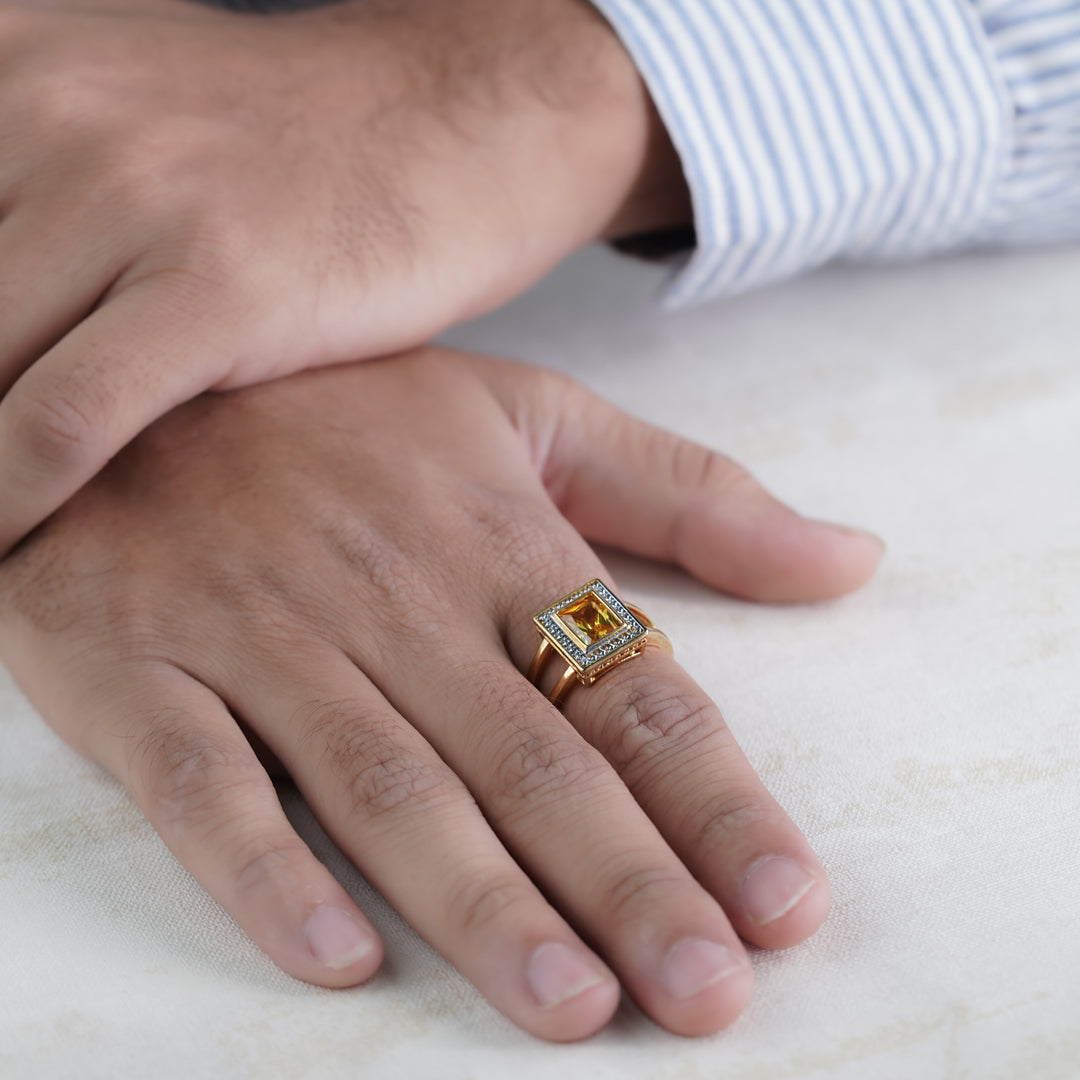 Elite Square Stone Ring