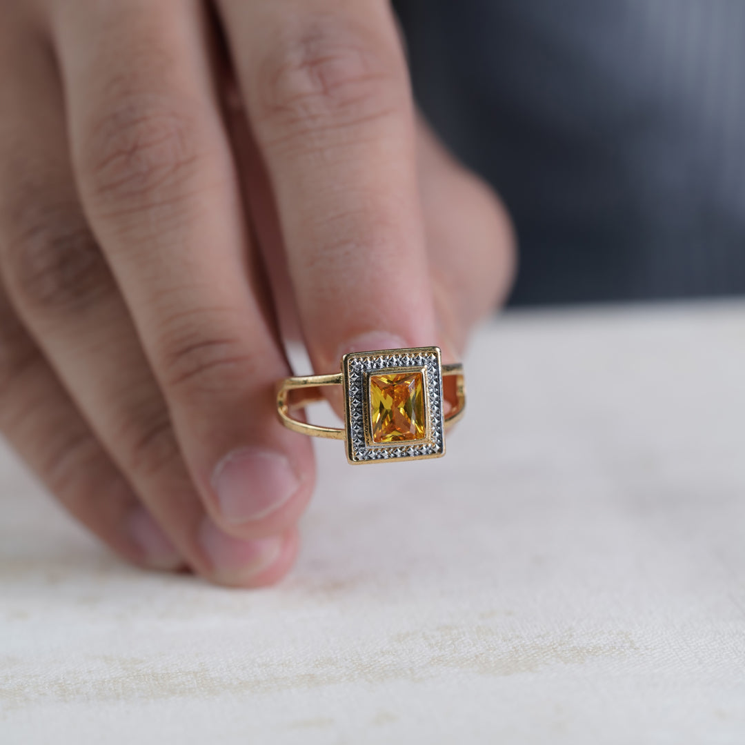 Elite Square Stone Ring