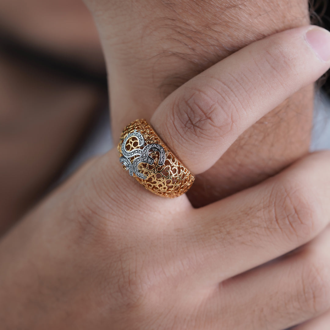 Divine Om Gold Ring