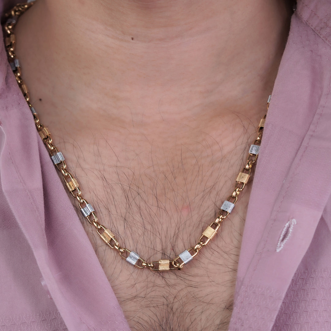 Crown Edition Gold Silver Chain