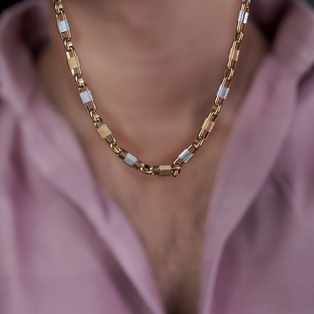 Crown Edition Gold Silver Chain