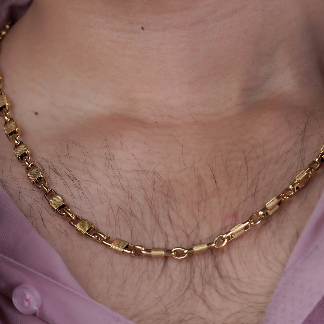Royal Textured Link Gold Chain