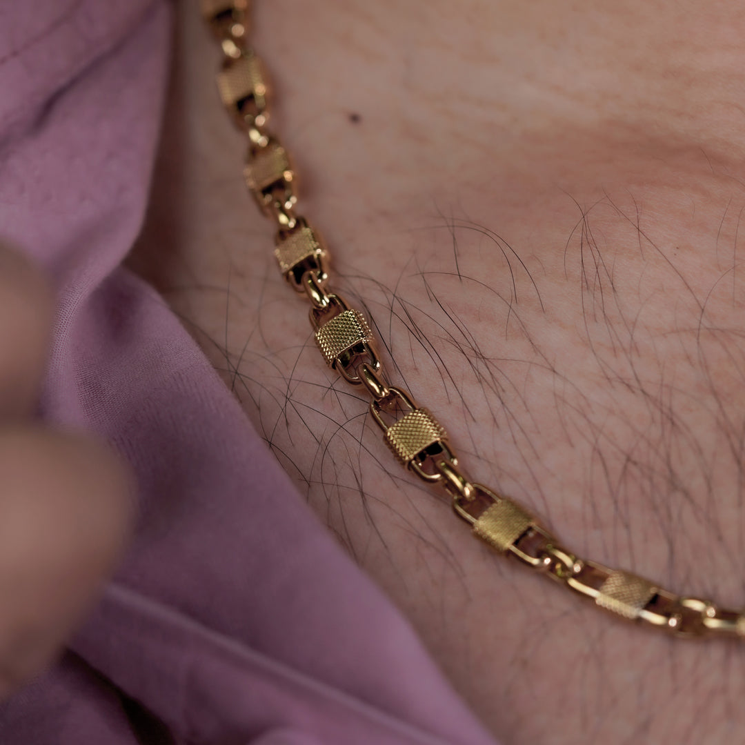 Royal Textured Link Gold Chain