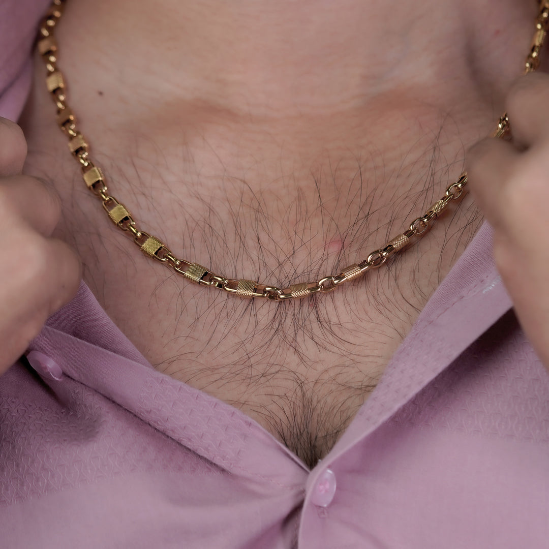 Royal Textured Link Gold Chain
