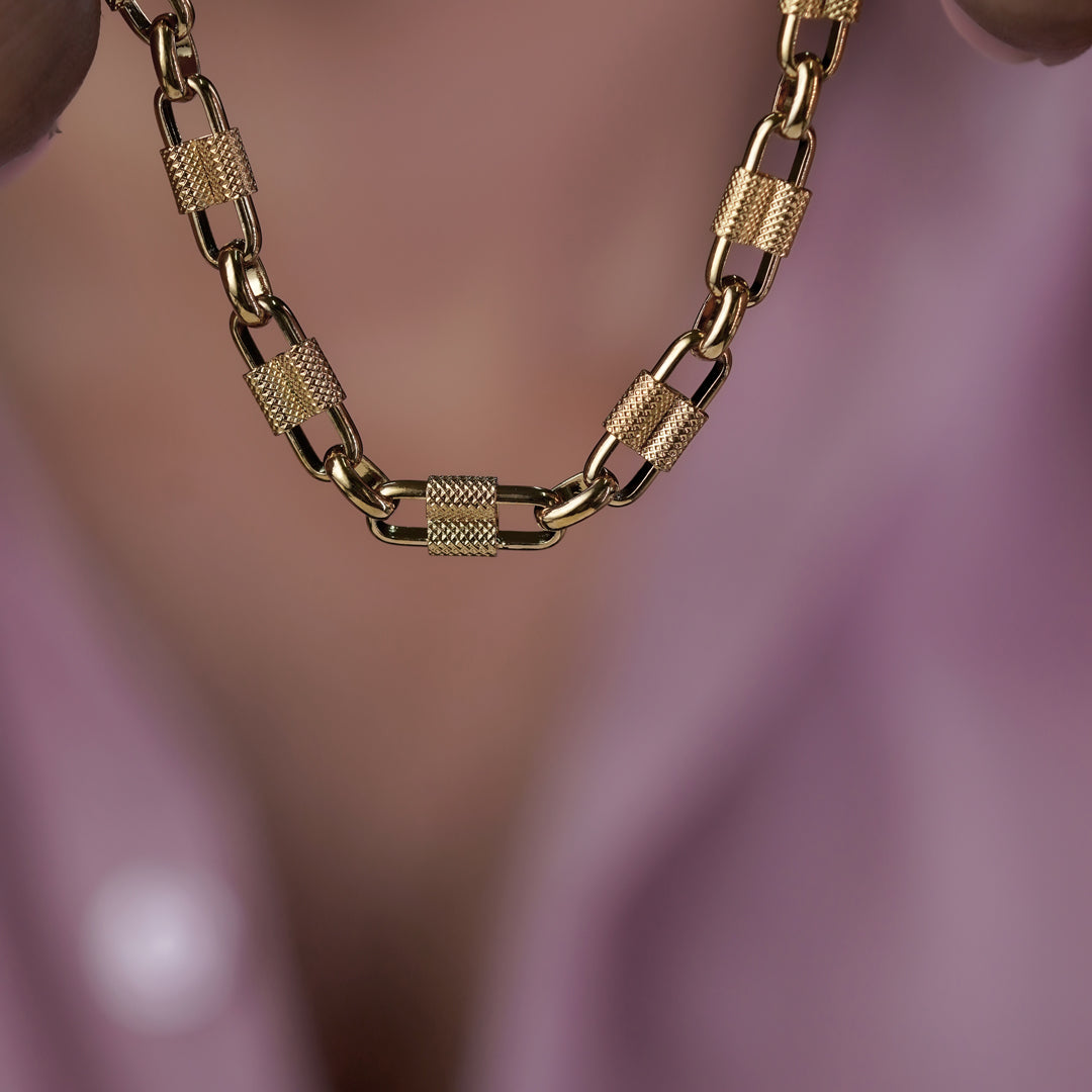 Royal Textured Link Gold Chain