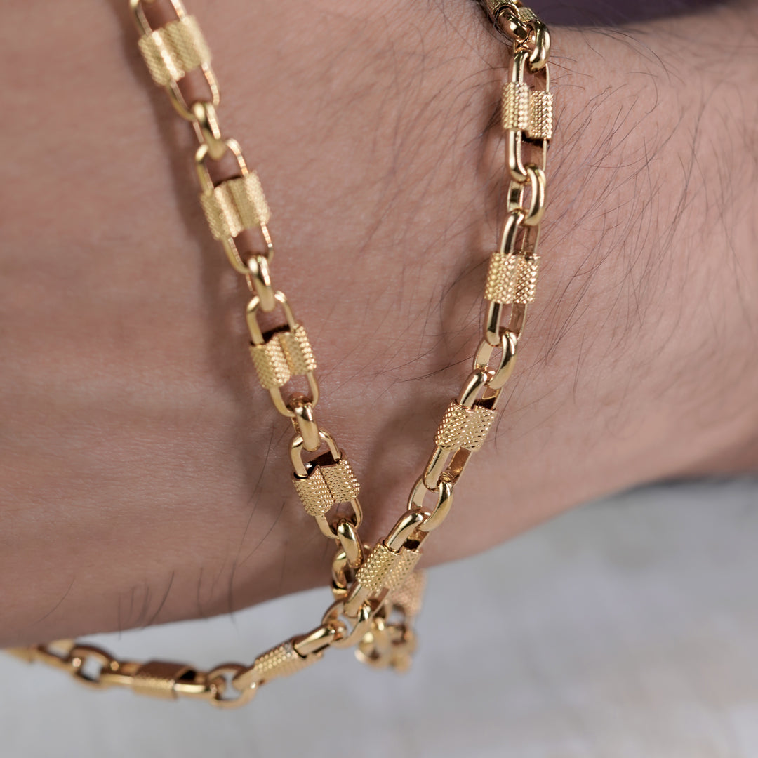 Royal Textured Link Gold Chain