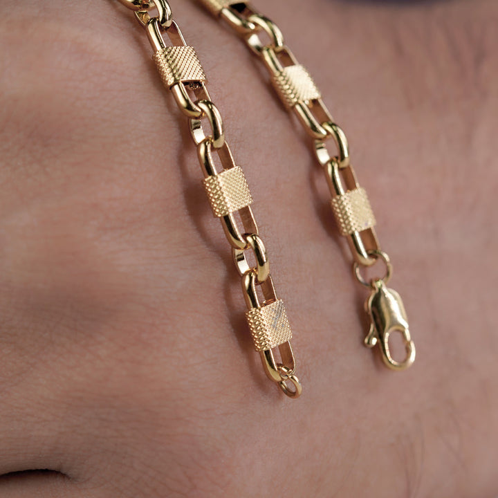 Royal Textured Link Gold Chain