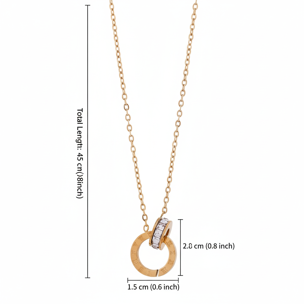 Nandini Roman Letter Gold Necklace