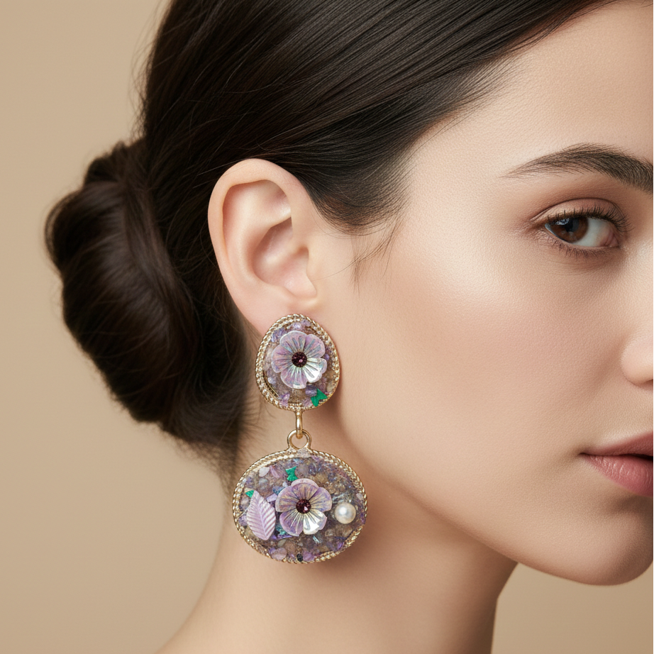 Lilac Luxe Dangles Earrings