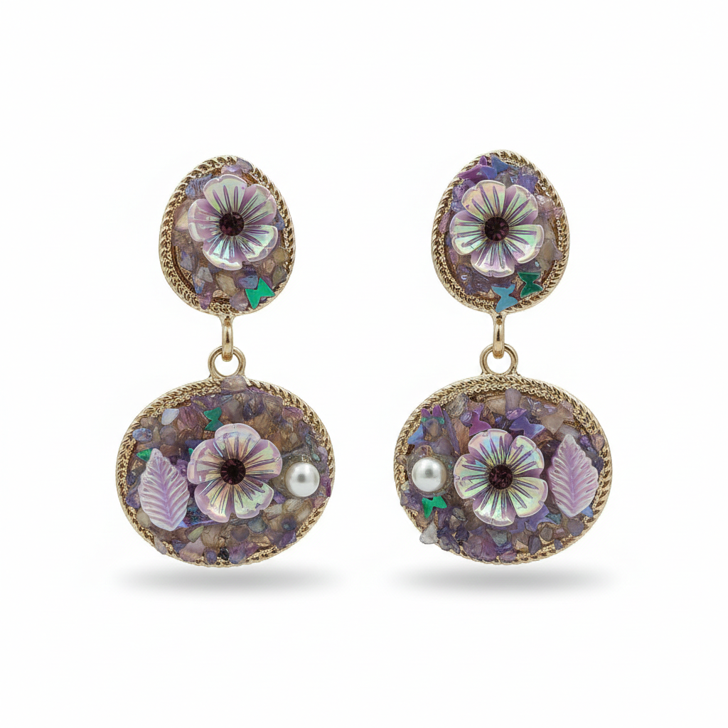 Lilac Luxe Dangles Earrings