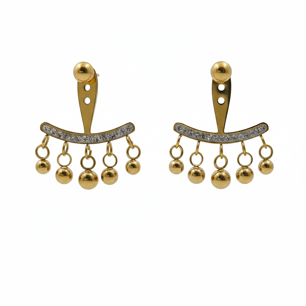 Golden Jhalar Luxe Chandelier Earrings