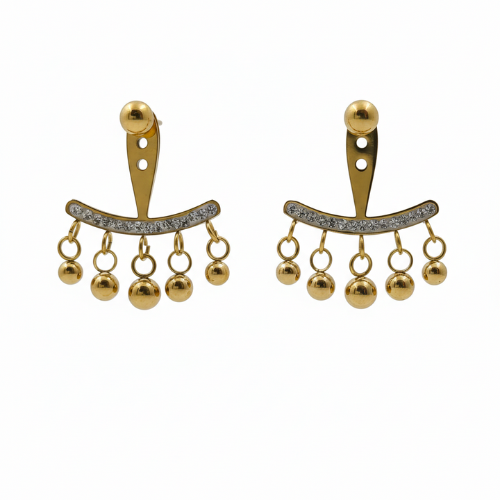 Golden Jhalar Luxe Chandelier Earrings