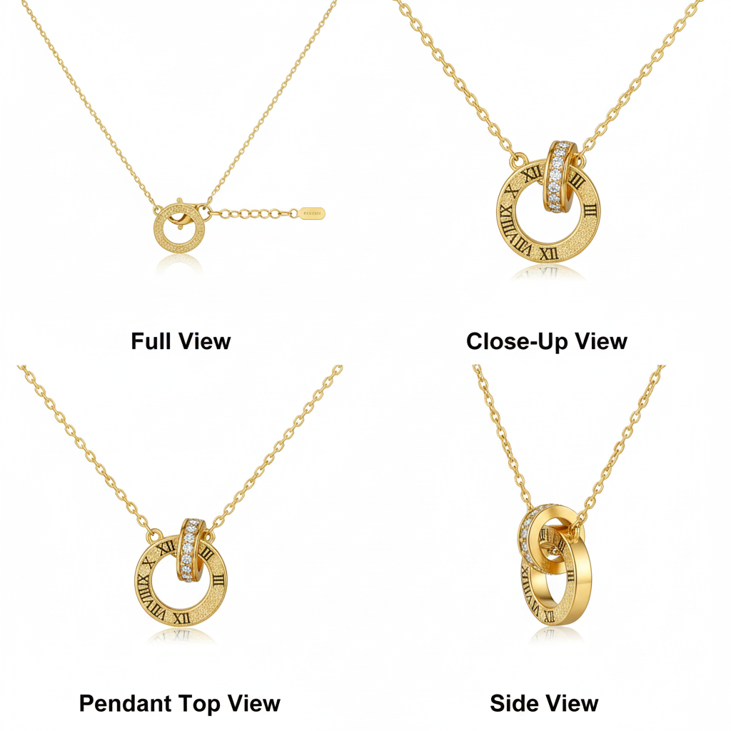 Nandini Roman Letter Gold Necklace