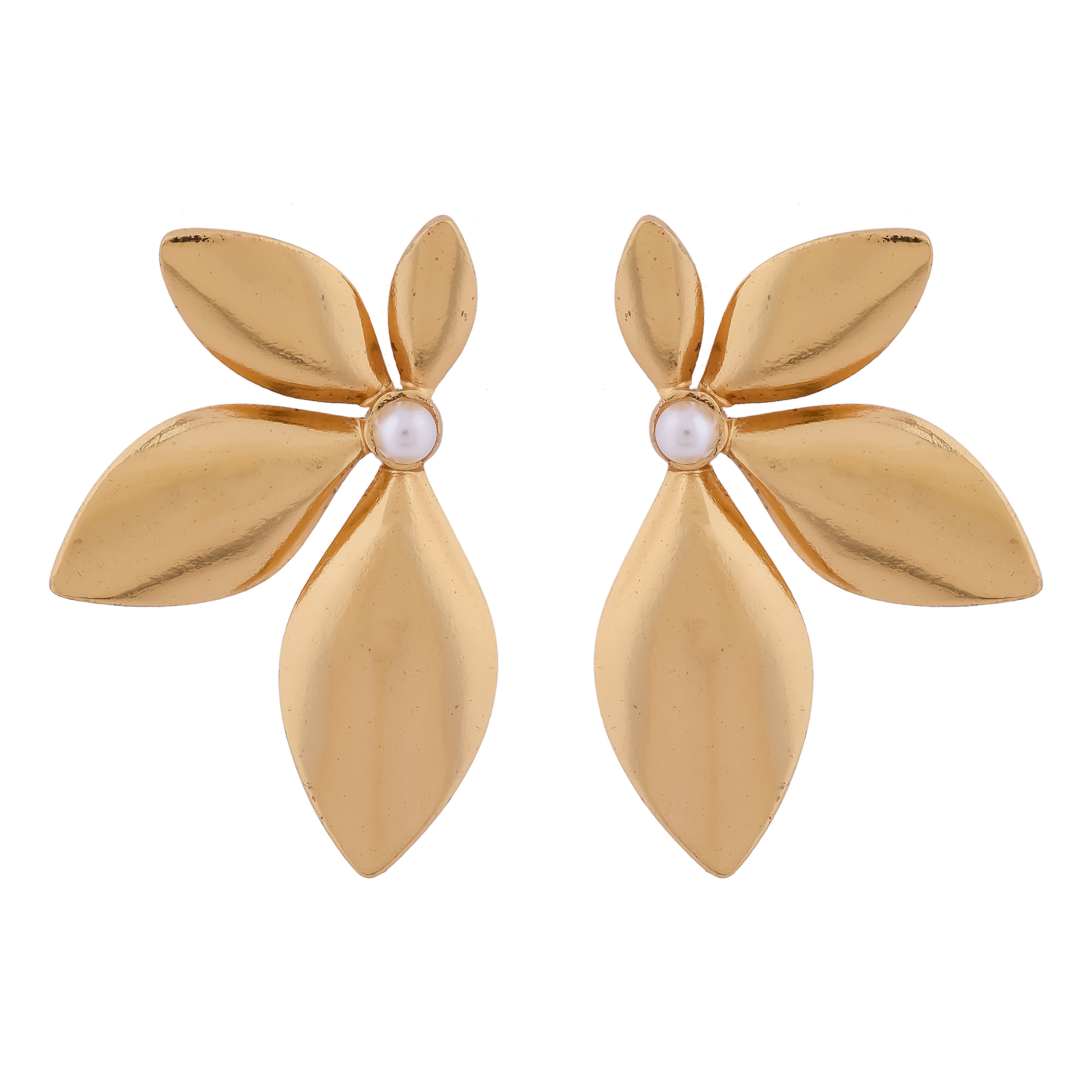 Gold Flower Earrings