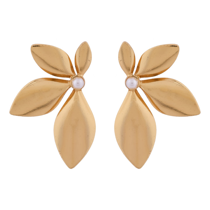 Gold Flower Earrings