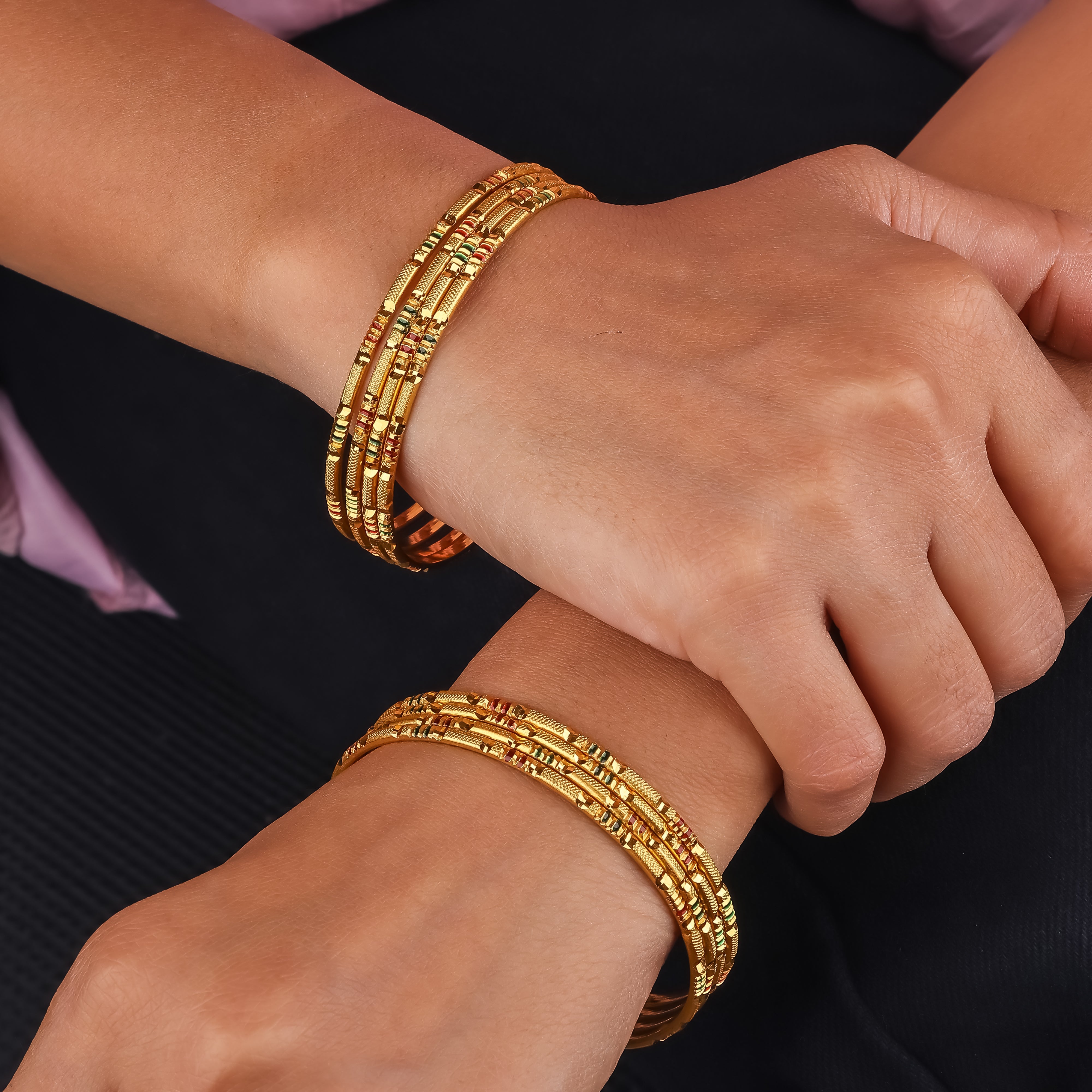 Jiswika Traditional Gold Bangles