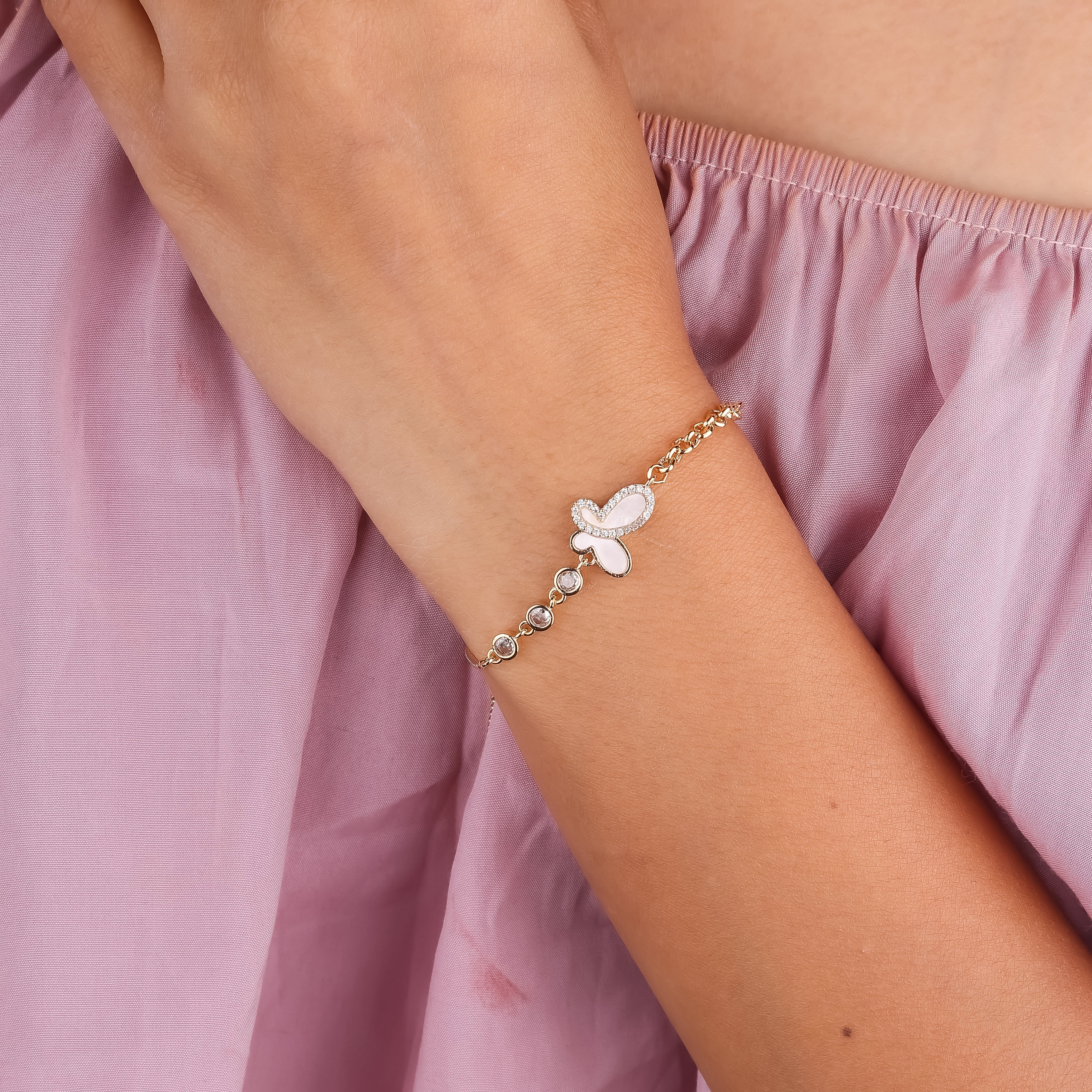 Ethereal Butterfly Stone Bracelet
