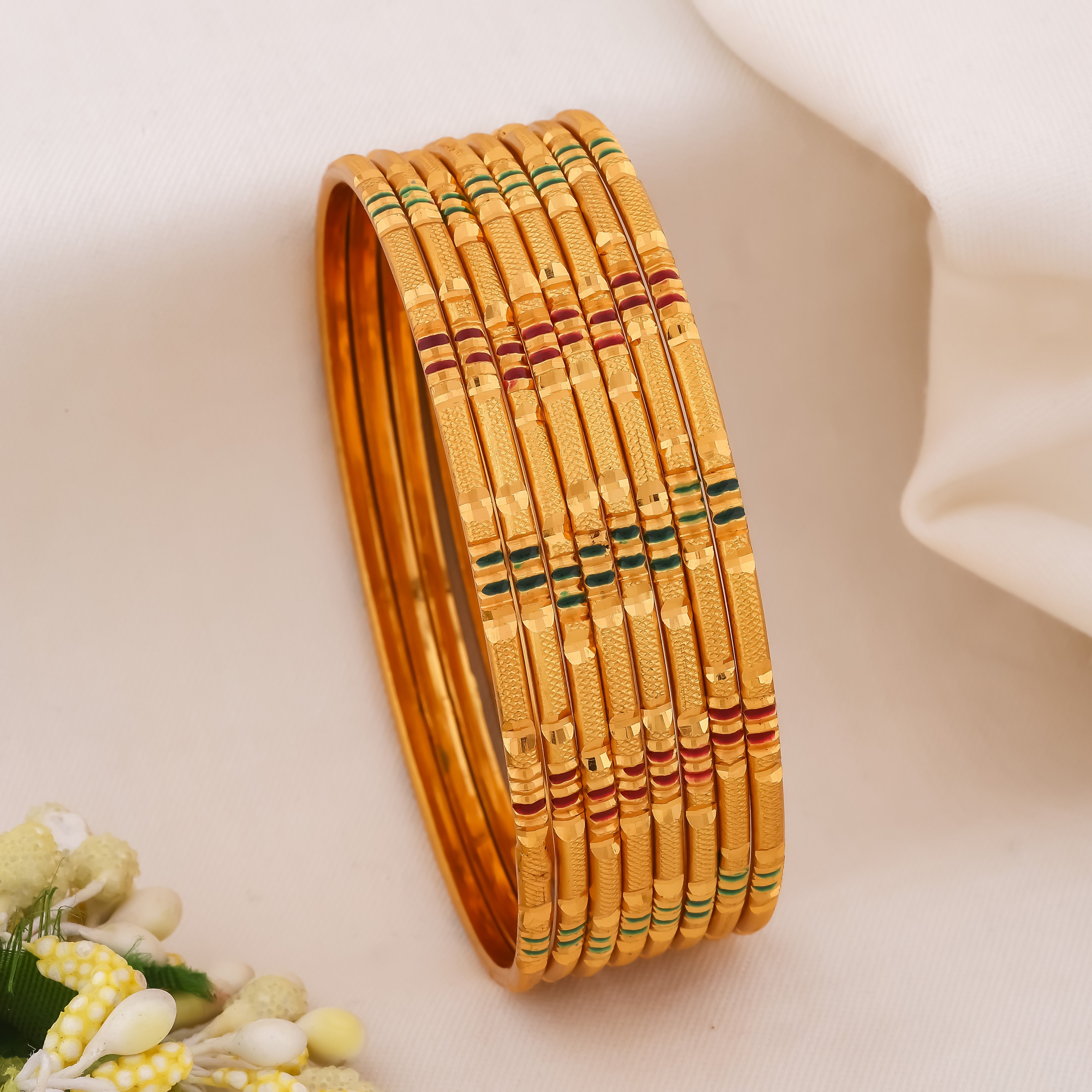 Jiswika Traditional Gold Bangles