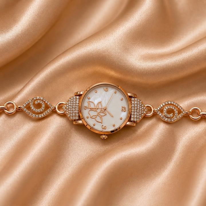 Ivory Luxe Crystal Watch