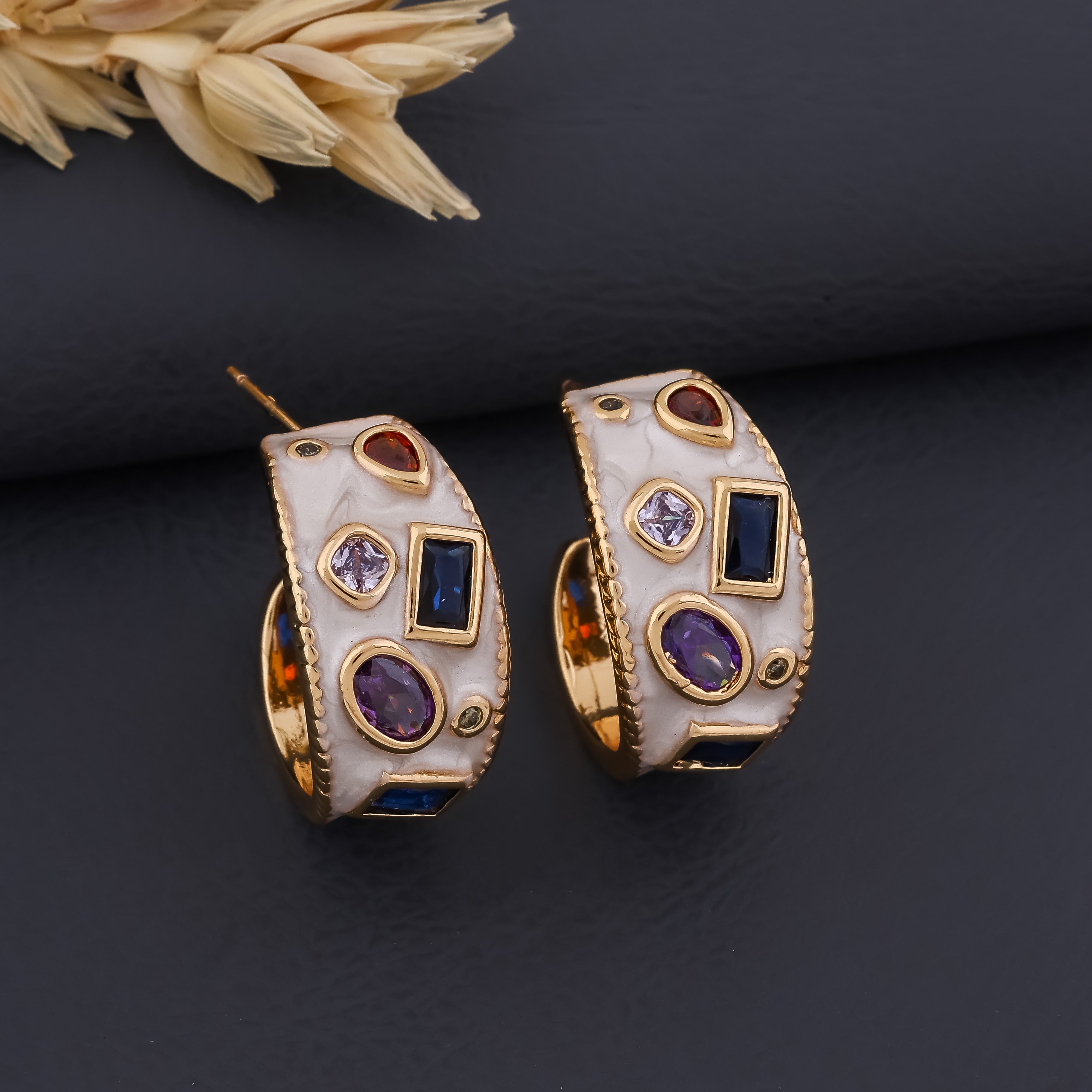Resin Gems Earrings