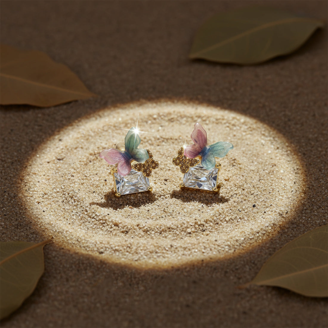 Rangrez Pastel Butterfly Earrings
