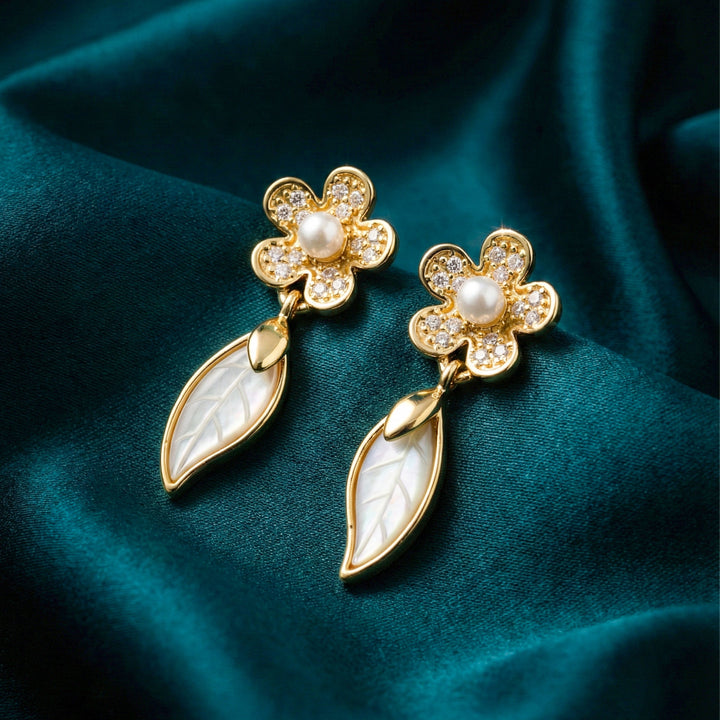 Nazakat Pearl Flower Earrings