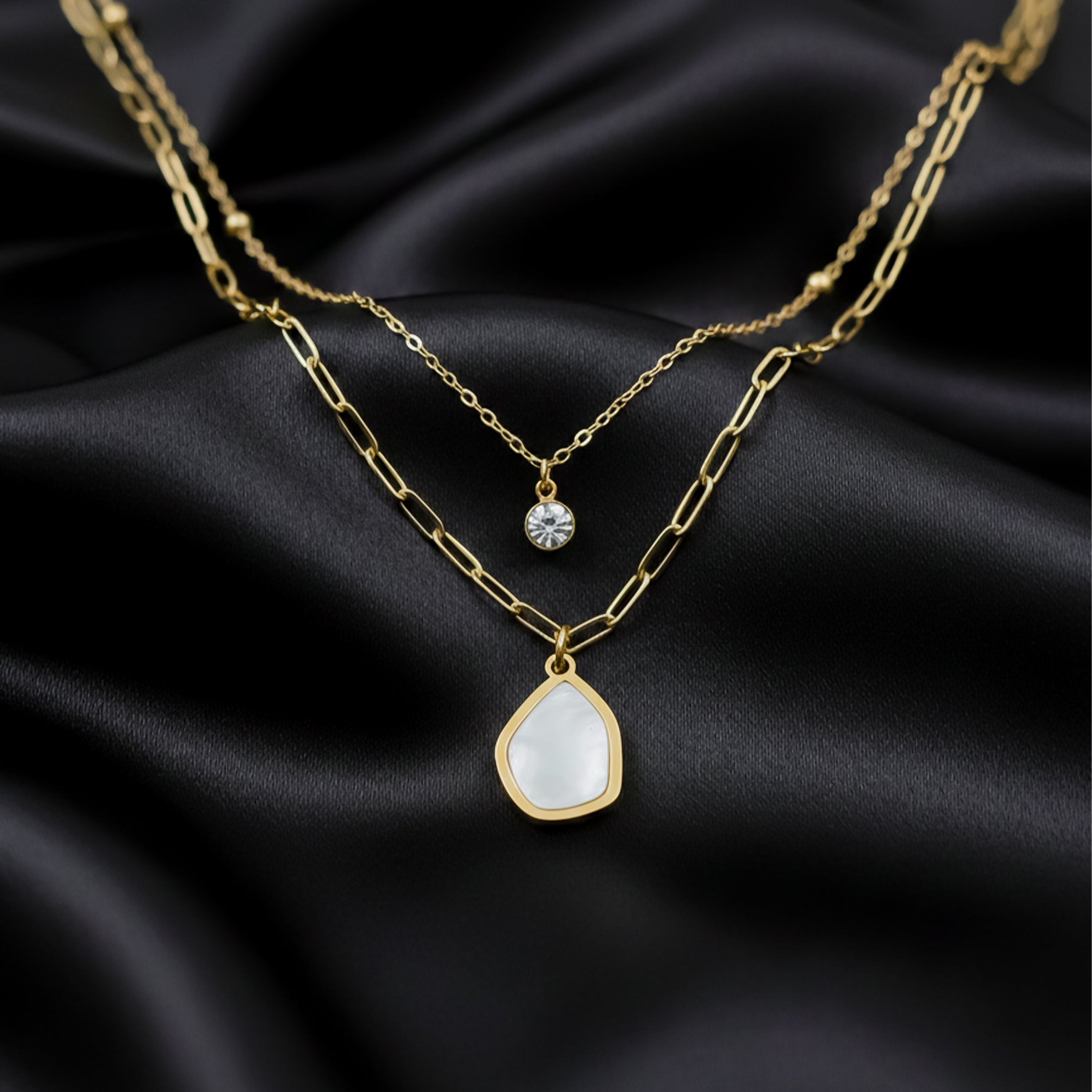 Veloura Luxe Double Layer Gold Pendant
