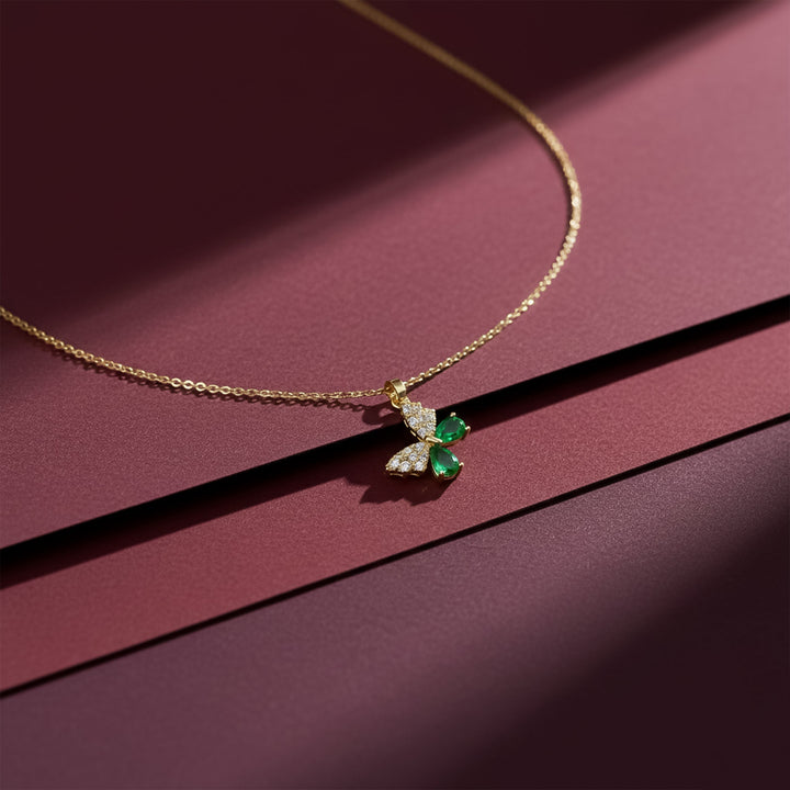 Emerald Butterfly Necklace