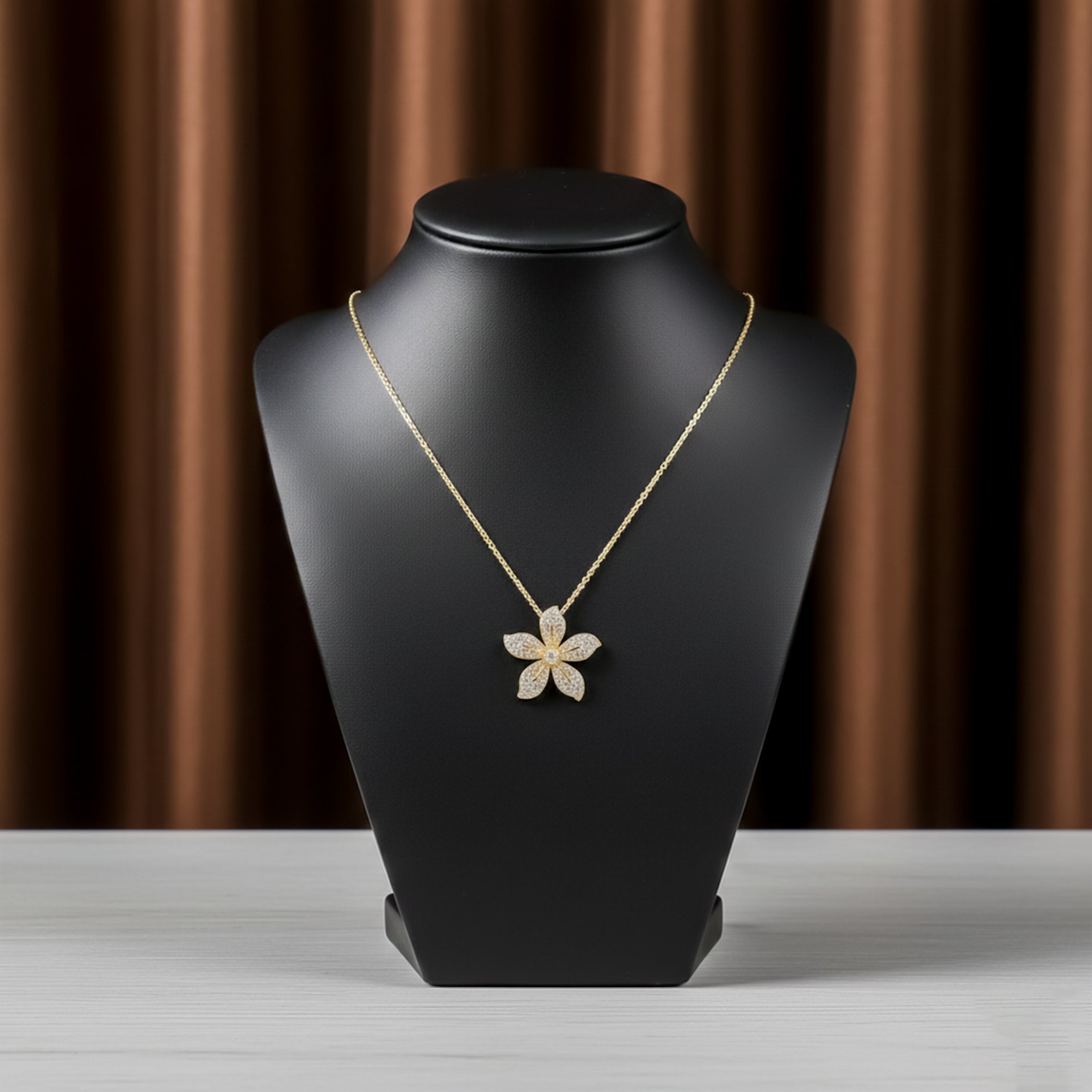 Luxe Floral Sparkle Necklace