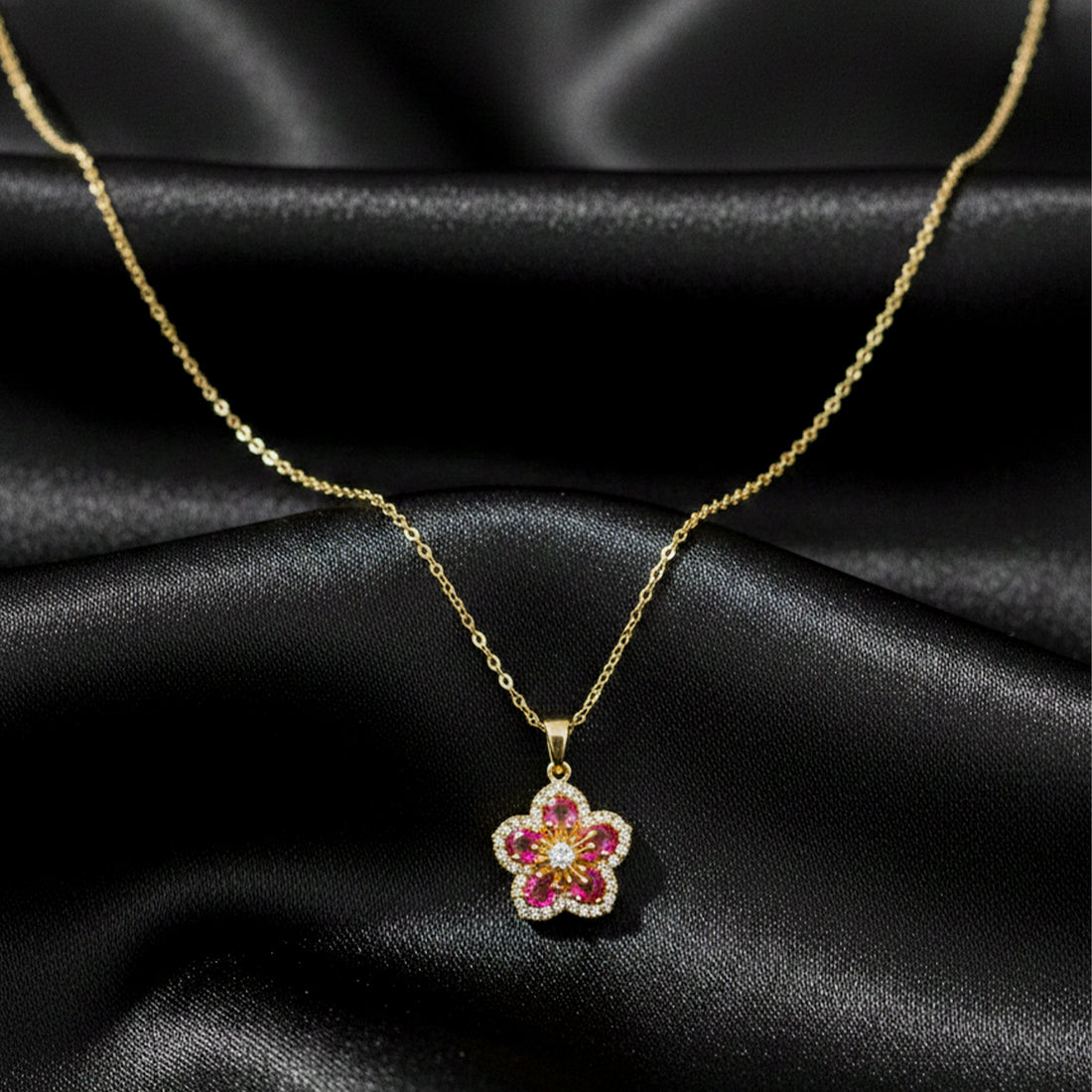 Rose Bloom Luxe Pendant Necklace