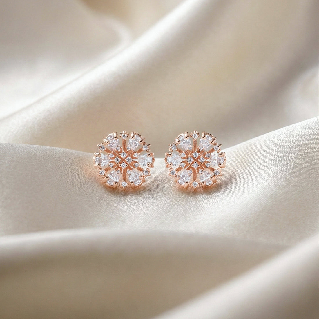 Aurora Sunburst Crystal Stud Earrings