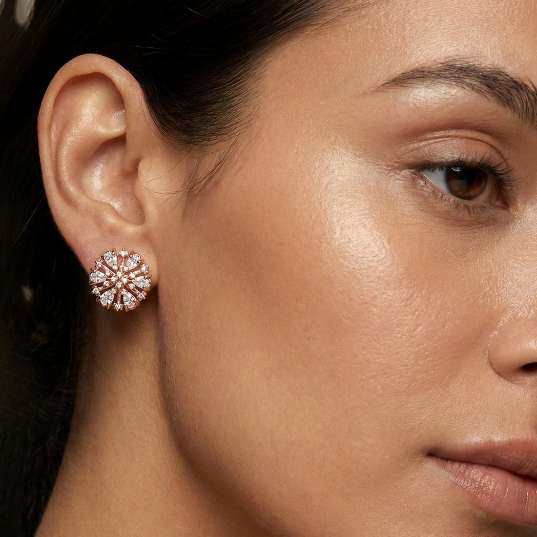 Aurora Sunburst Crystal Stud Earrings